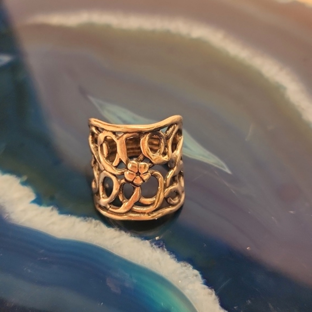 Wide Band Sterling Silver Ring